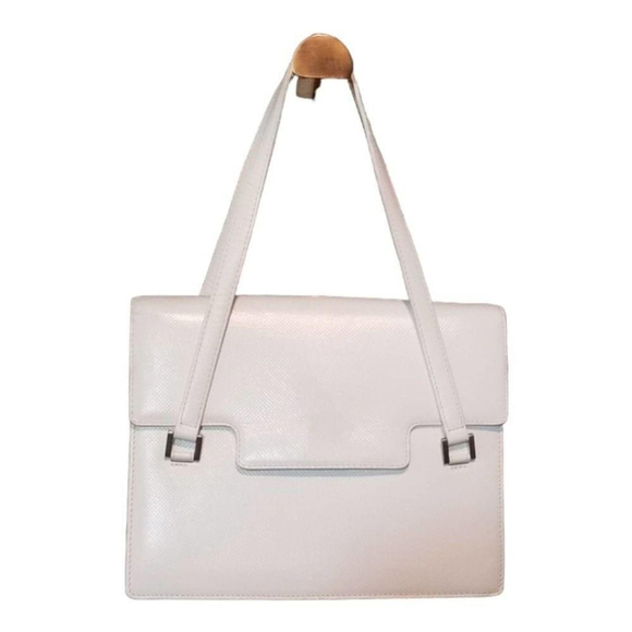 AUTHENTIC BOTTEGA VENETA RARE WHITE HANDBAG - Picture 2 of 14